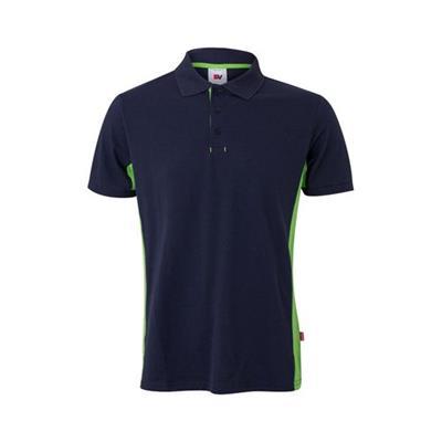 Polo piqué avec manches courtes en Polycoton Ingia Bleu marine / Vert