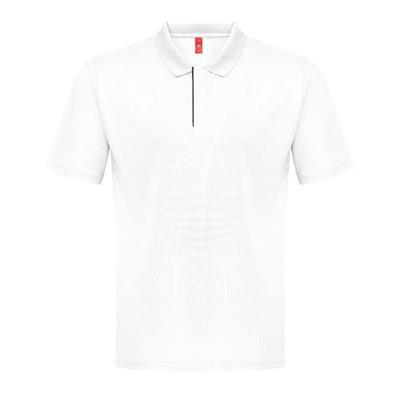 Polo à manches courtes pour homme en polyester Men Blanc