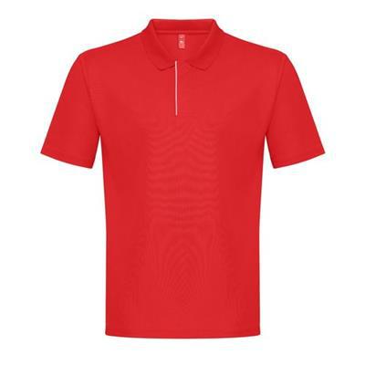 Polo à manches courtes pour homme en polyester Men Rouge