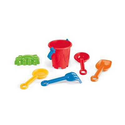 Seau de plage en PP avec 5 accessoires Hermiol Rouge