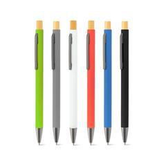 Stylo à bille en alu avec finition caoutchouc Amor