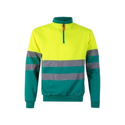 OBG.PUB - Sweatshirt bicolore en polyester éponge Pariola Jaune / Vert Sweatshirt bicolore en polyester éponge Pariola Jaune / Vert