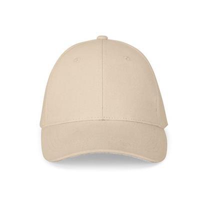 Casquette en coton robuste à 6 panneaux Revek Beige