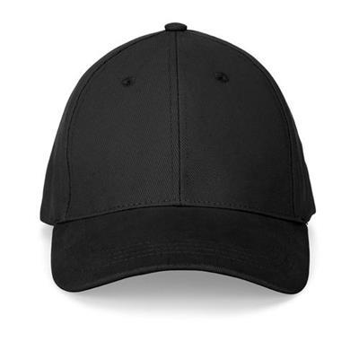 Casquette en coton robuste à 6 panneaux Revek Noir