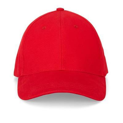 Casquette en coton robuste à 6 panneaux Revek Rouge