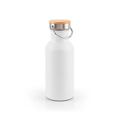 Bouteille en acier inox à simple paroi 580ml Garfi Blanc