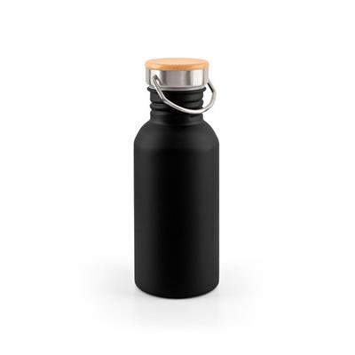 Bouteille en acier inox à simple paroi 580ml Garfi Noir