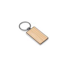 OBG.PUB - Porte-clés rectangulaire en zinc et bambou Shieno Porte-clés rectangulaire en zinc et bambou Shieno