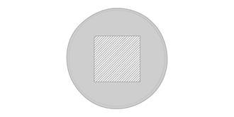 Chargeur sans fil 15W en plastique arrondie Alano - Marquage Recto