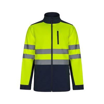 Veste soft Shell bicolore confortable Crambilo Jaune / Bleu marine