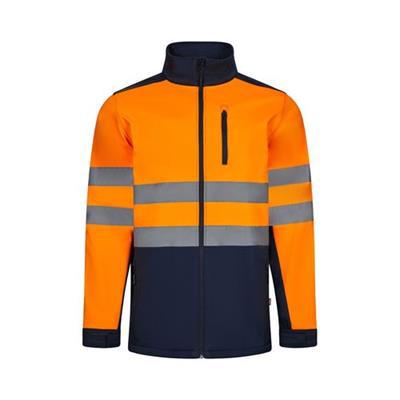 Veste soft Shell bicolore confortable Crambilo Orange / Bleu marine
