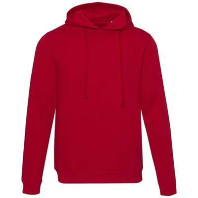 OBG.PUB - Sweat à capuche unisexe en polyester recyclé Rheni Rouge Sweat à capuche unisexe en polyester recyclé Rheni Rouge
