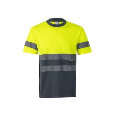 T-shirt avec bandes réfléchissantes Kiarosa Jaune / Gris