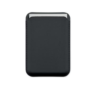 Porte-cartes magnétique en cuir PU robuste Nielo Noir