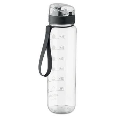 Bouteille de sport pratique 1L en RPET Zoran Transparent
