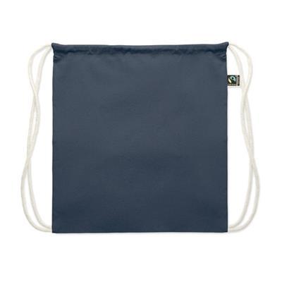 Sac à dos léger avec cordon en coton Mercas Bleu