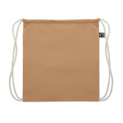 Sac à dos léger avec cordon en coton Mercas Marron