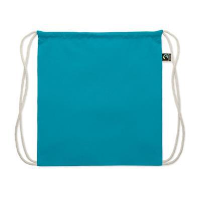 Sac à dos léger avec cordon en coton Mercas Turquoise