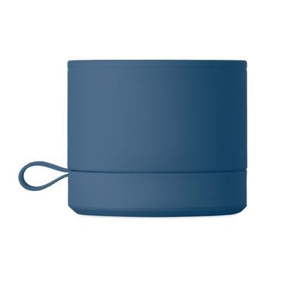 Haut-parleur sans fil en métal et caoutchouc Tatou Bleu