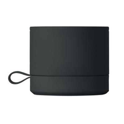 Haut-parleur sans fil en métal et caoutchouc Tatou Noir