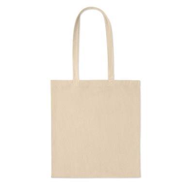 Sac shopping en velours avec longues poignées Mina Beige