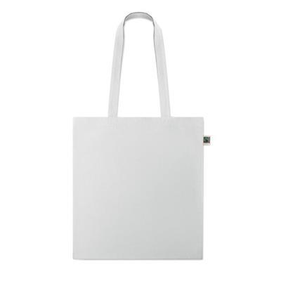 Sac shopping en coton avec longues anses Oriane Blanc
