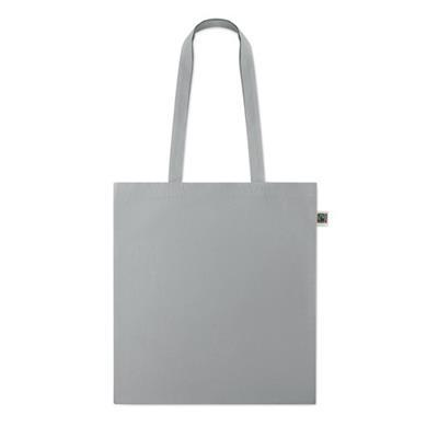 Sac shopping en coton avec longues anses Oriane Gris