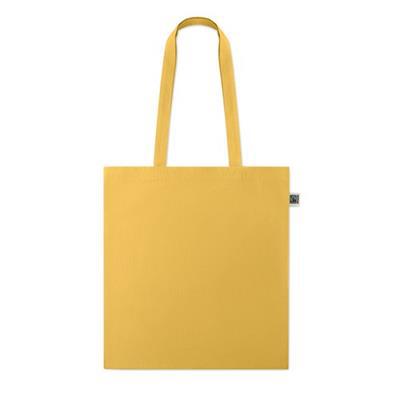 Sac shopping en coton avec longues anses Oriane Jaune