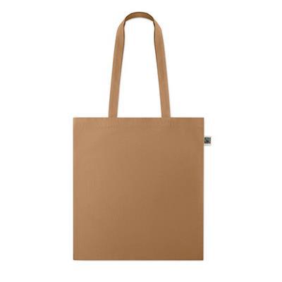 Sac shopping en coton avec longues anses Oriane Marron