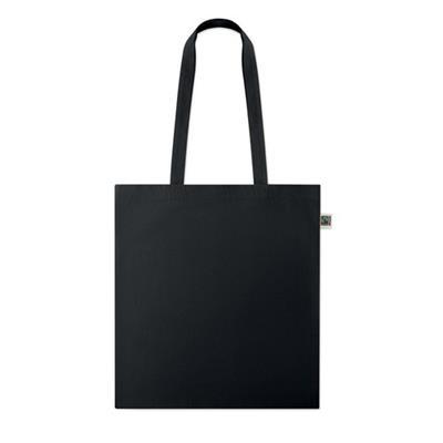 Sac shopping en coton avec longues anses Oriane Noir
