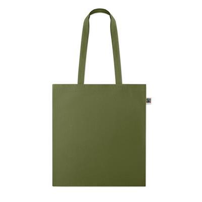 Sac shopping en coton avec longues anses Oriane Vert