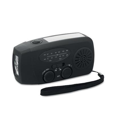 Radio portable avec torche LED en ABS Roaltime Noir