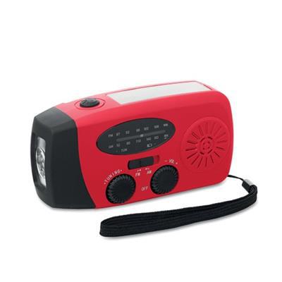 Radio portable avec torche LED en ABS Roaltime Rouge