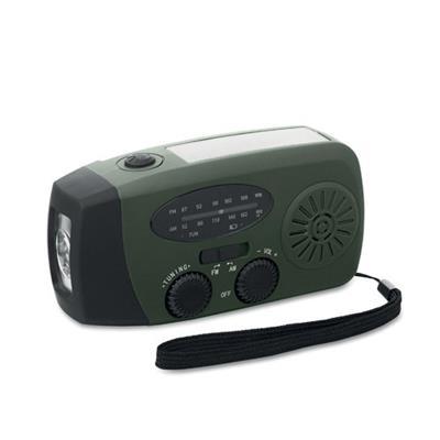 Radio portable avec torche LED en ABS Roaltime Vert