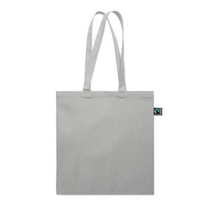 Sac shopping en coton avec soufflet Nekita Gris
