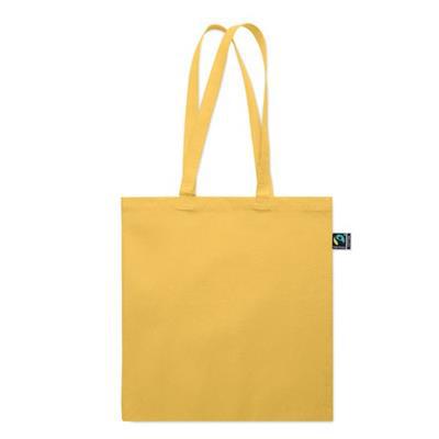 Sac shopping en coton avec soufflet Nekita Jaune