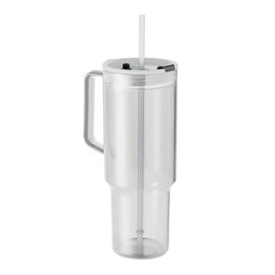 Gobelet avec couvercle en RPET 1200ml Remila Transparent