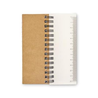 Bloc-notes et marqueurs en PP et papier recyclé Go Beige