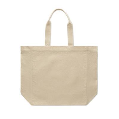 Sac shopping avec soufflet en coton durable Brieme Beige