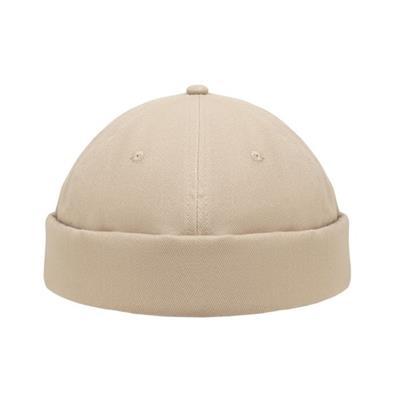 Casquette Docker en coton épais brossé Tatane Beige