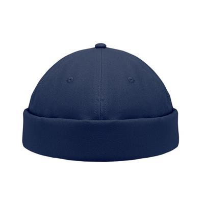 Casquette Docker en coton épais brossé Tatane Bleu
