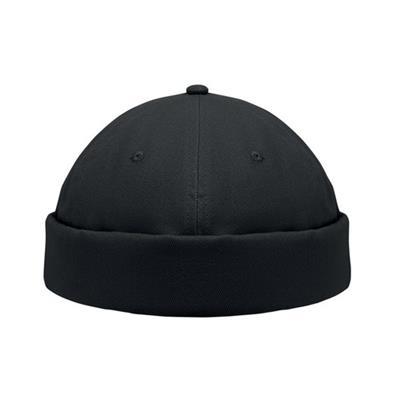 Casquette Docker en coton épais brossé Tatane Noir