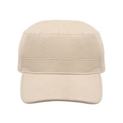 Casquette Militaire en Coton Brossé robuste Talvo Beige