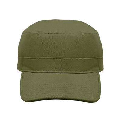 Casquette Militaire en Coton Brossé robuste Talvo Vert militaire