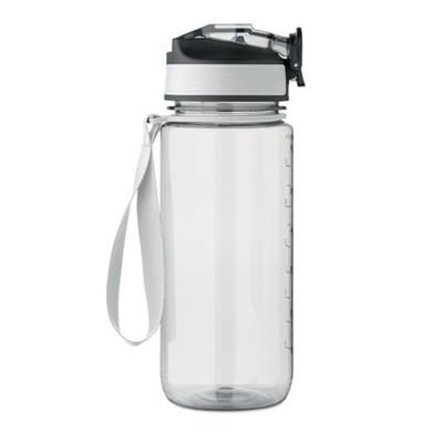 Bouteille de sport 700ml pratique en RPET Velko Transparent