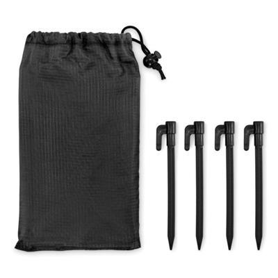 Tapis de plage pratique et léger en polyester Gram Noir