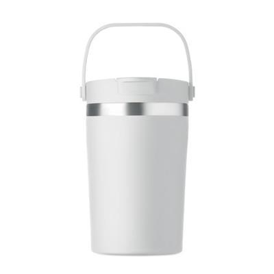 OBG.PUB - Gobelet double paroi en inox recyclé 350ml Vario Blanc Gobelet double paroi en inox recyclé 350ml Vario Blanc