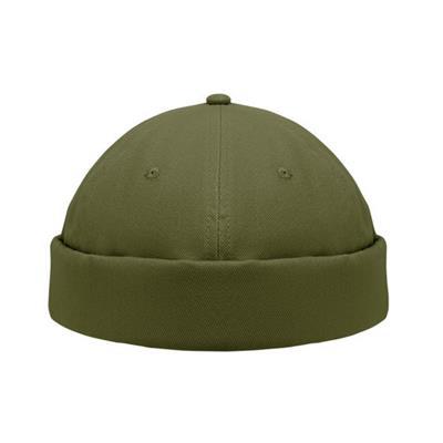Casquette docker en coton brossé Vieran Vert militaire
