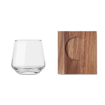 OBG.PUB - Set de verres à Whisky avec sous-verre Dravio Transparent Set de verres à Whisky avec sous-verre Dravio Transparent