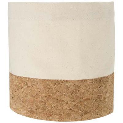 Corbeille à pain en coton et liège durable Breva Naturel